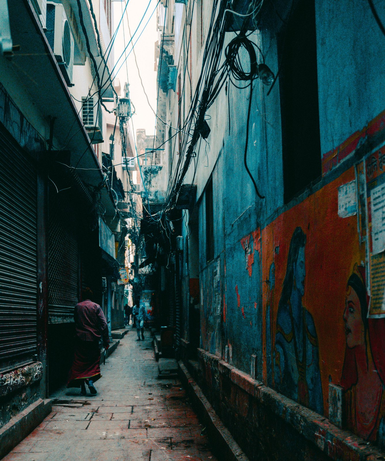Colorful alleyway street art
