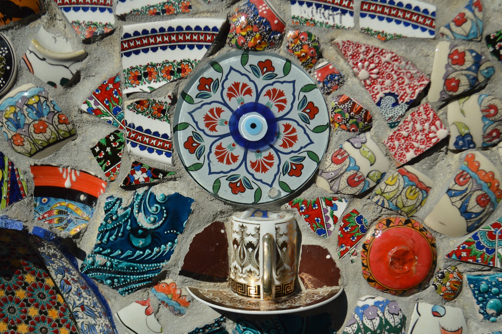 Colorful ceramic mosaic tiles